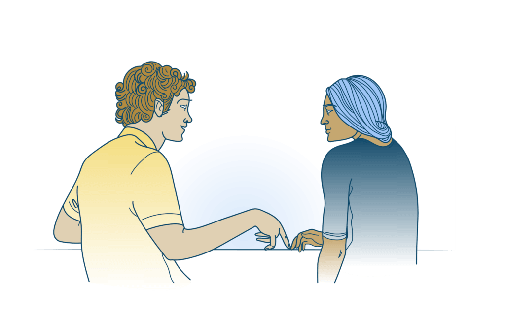 Communicating with friends, health psychologist